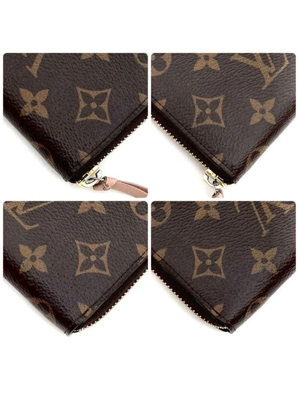 Louis Vuitton Monogram Portefeuille Clemence Rose Ballerine Wallet